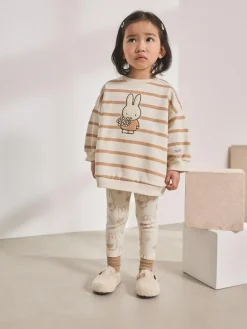 Next Cream Stripe Miffy Sweatshirt & Leggings Set (3mths-7yrs)^ Baby Girls|Cosy Club