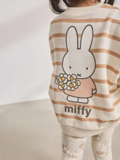 Next Cream Stripe Miffy Sweatshirt & Leggings Set (3mths-7yrs)^ Baby Girls|Cosy Club