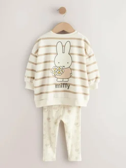 Next Cream Stripe Miffy Sweatshirt & Leggings Set (3mths-7yrs)^ Baby Girls|Cosy Club