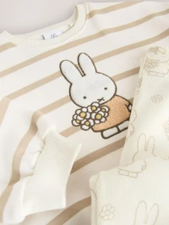 Next Cream Stripe Miffy Sweatshirt & Leggings Set (3mths-7yrs)^ Baby Girls|Cosy Club