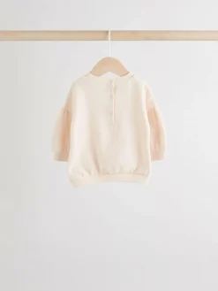 Next Baby Sweatshirt & Joggers 6 Piece Set (0mths-2yrs) Cream/Pink