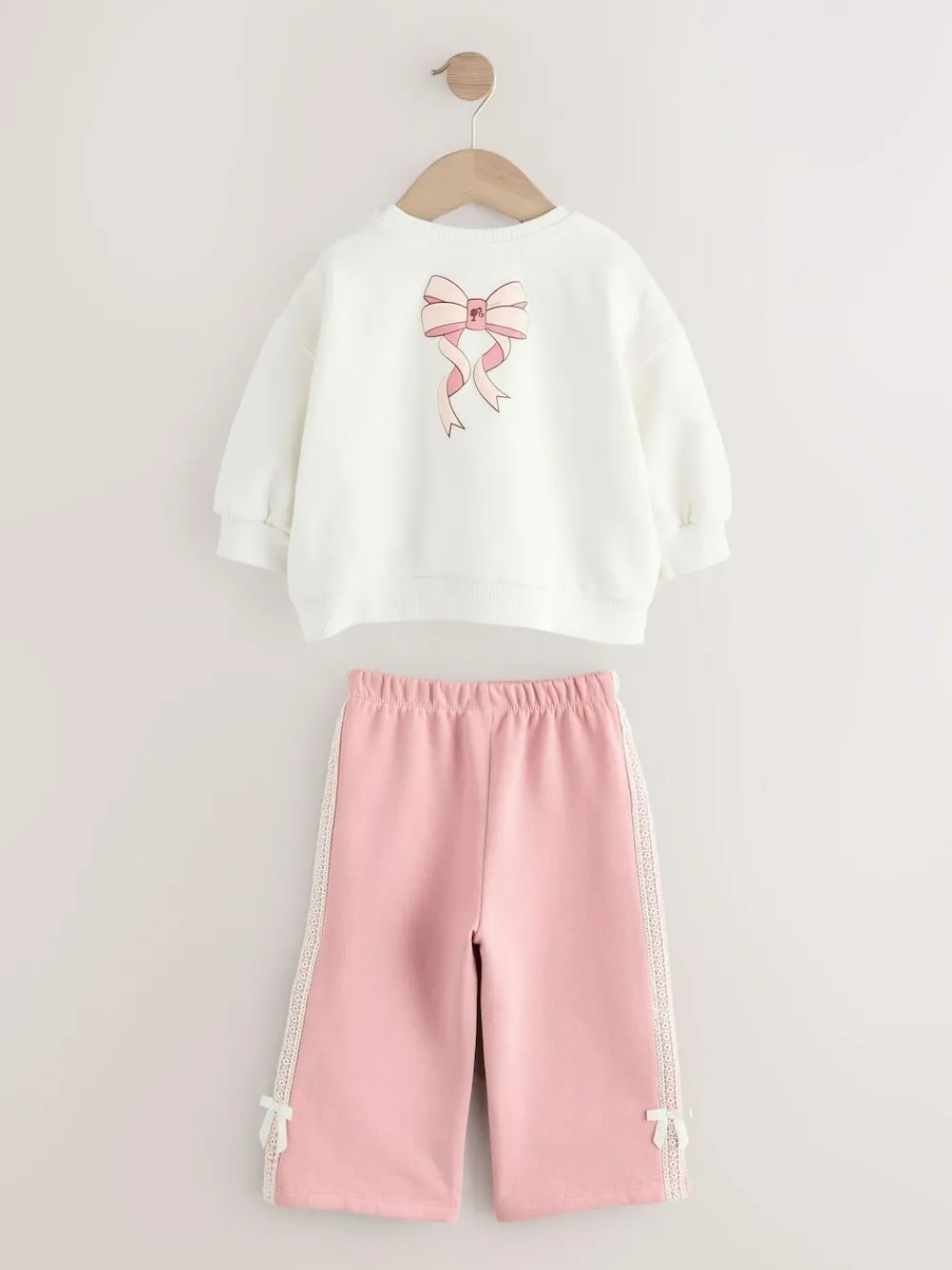 Hot Next Cream/Pink Barbie Sweatshirt & Wide Leg Joggers Set (3mths-7yrs)