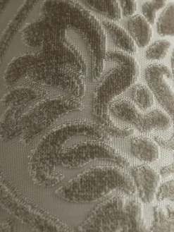 Curtina Natural Chateau Textured Chenille Damask Lined Eyelet Curtains^ Curtains & Blinds