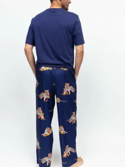 Cyberjammies Blue Jersey Top & Tiger Print Pyjamas Set^ Pyjamas