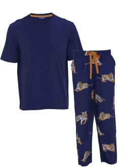 Cyberjammies Blue Jersey Top & Tiger Print Pyjamas Set^ Pyjamas