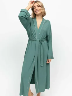 Cyberjammies Green Jersey Long Dressing Gown