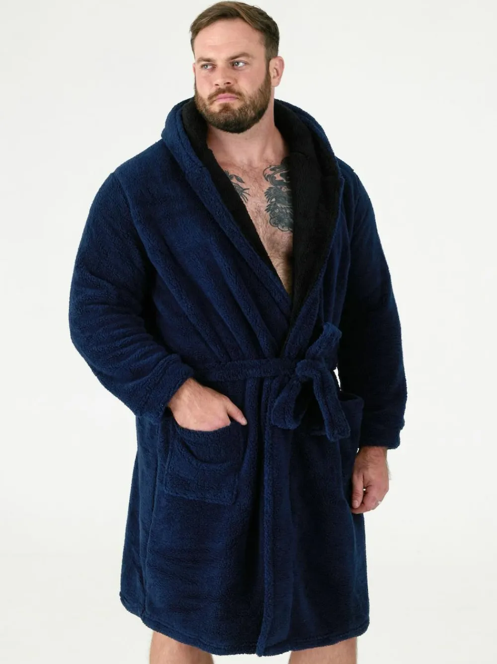 D555 Newquay 1 Supersoft Dressing Gown With Hood^ Bathrobe