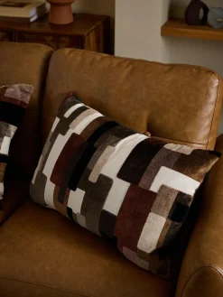 Hot Next Dark Black/White 40 x 59cm Orson Cut Velvet Cushion