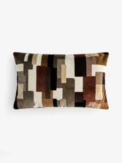 Hot Next Dark Black/White 40 x 59cm Orson Cut Velvet Cushion