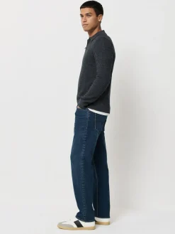 Next Dark Blue - ThermoGen Straight Fit Motionflex Jeans^ Jeans|Jeans