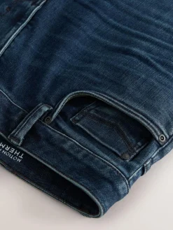 Next Dark Blue - ThermoGen Straight Fit Motionflex Jeans^ Jeans|Jeans