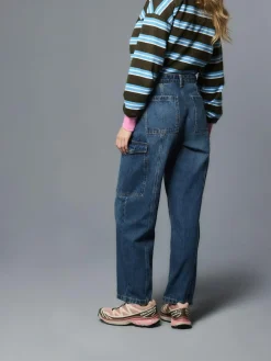 Sale Next Ankle Straight Leg Carpenter Jeans Dark Blue