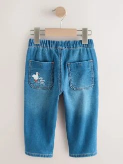 Next Dark Blue Character Farm Loose Pull On Jeans (3mths-7yrs)