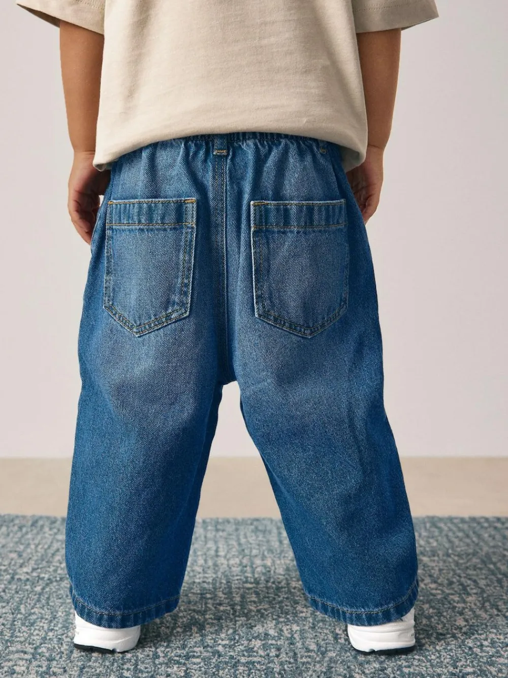 Next Dark Blue Denim Wide Leg Jeans (3mths-7yrs)^BOY Jeans & Joggers|Jeans