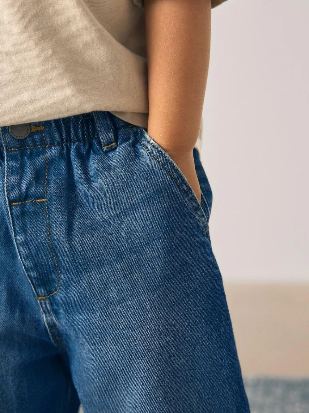 Next Dark Blue Denim Wide Leg Jeans (3mths-7yrs)^BOY Jeans & Joggers|Jeans