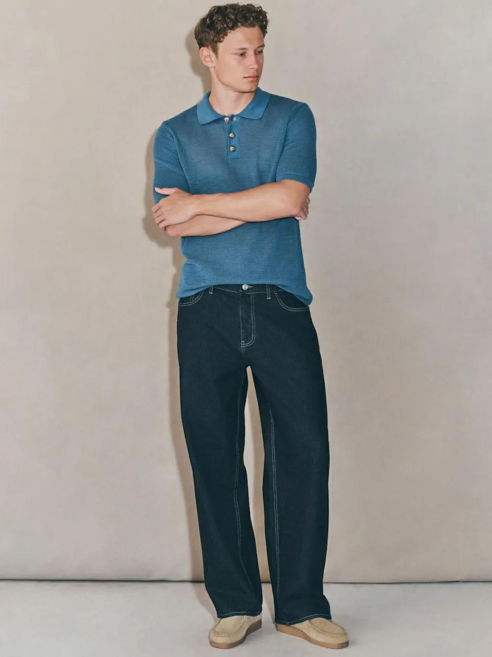 Best Next EDIT Baggy Fit Jeans Dark Blue