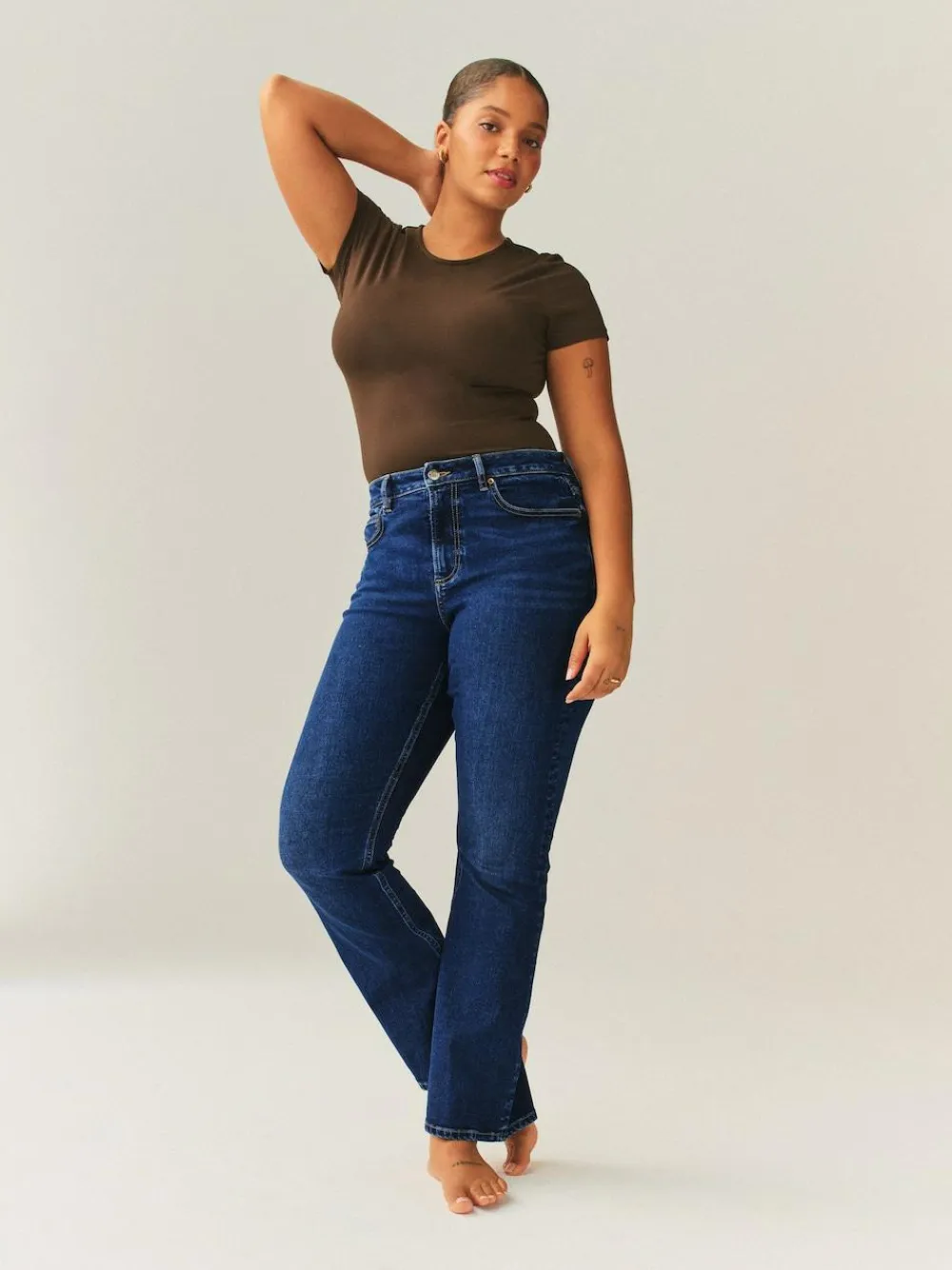 Next Dark Blue Hourglass Stretch Bootcut Denim Jeans^Women Jeans|Jeans