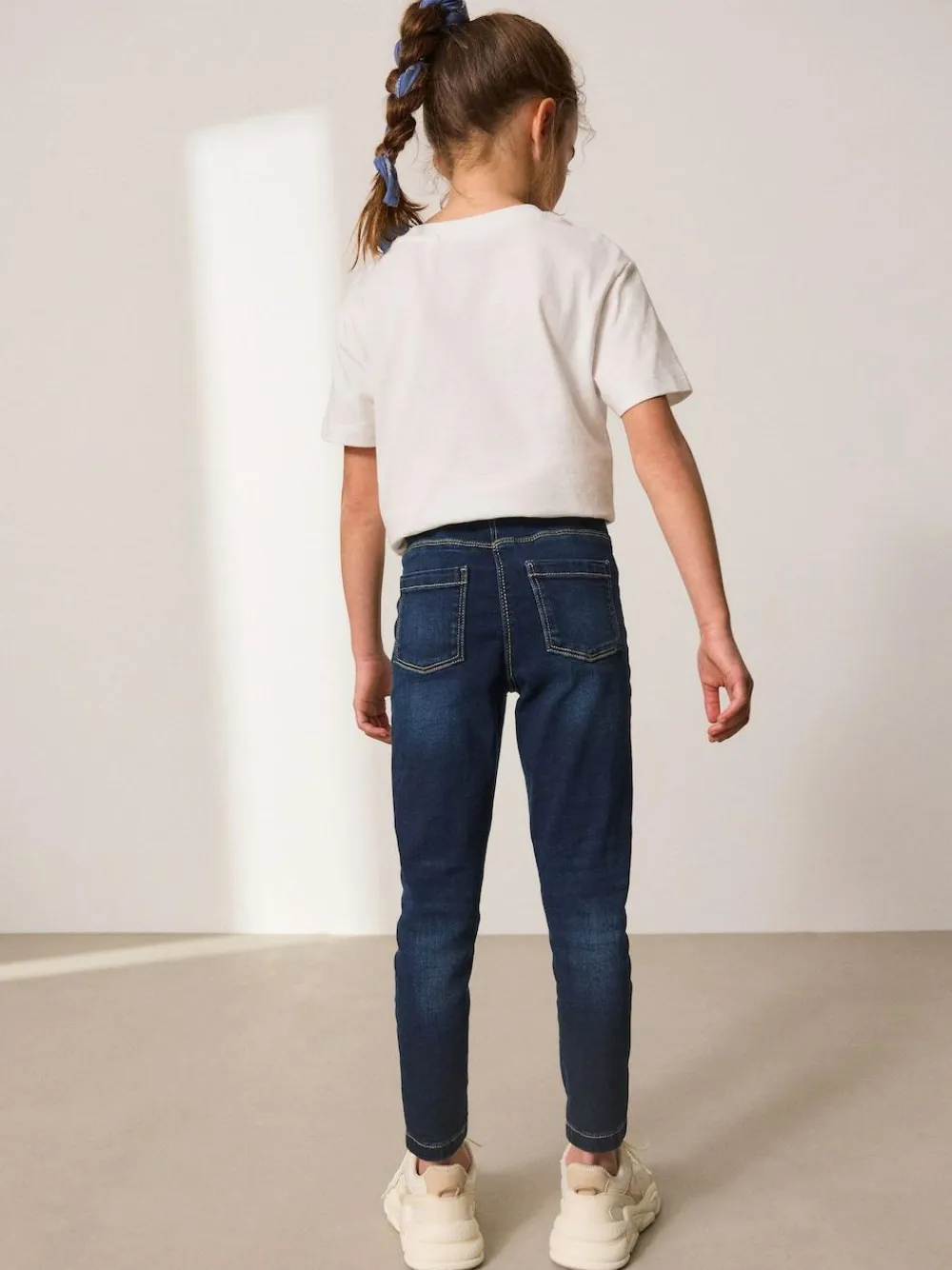 Online Next Regular Length Stretch Jeggings (3-16yrs) Dark Blue