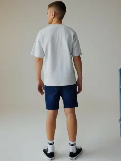 Clearance Next Single Denim Shorts (3-16yrs) Dark Blue