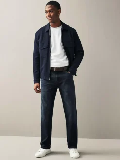 Next Straight Fit Belted Authentic Jeans^ Jeans|Jeans