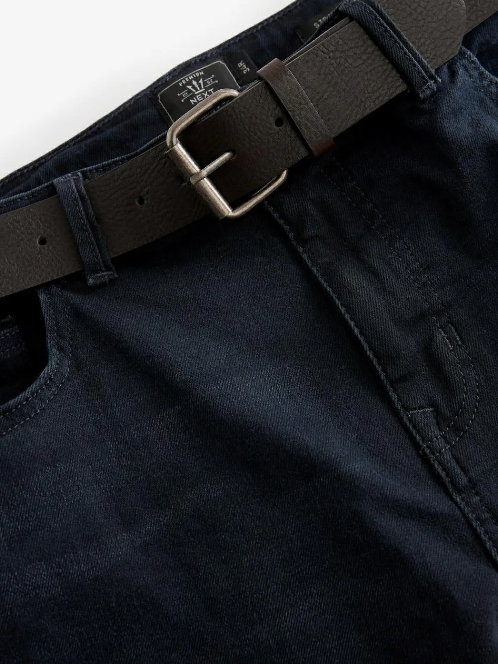 Next Straight Fit Belted Authentic Jeans^ Jeans|Jeans