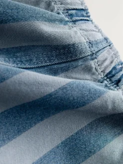 Best Next Dark Blue Stripe Printed Pull On Wide Trousers (3mths-7yrs)