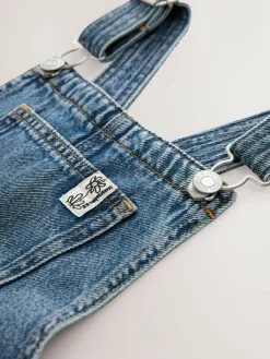 New Next Dark Blue Wide Leg Dungarees (3-16yrs)