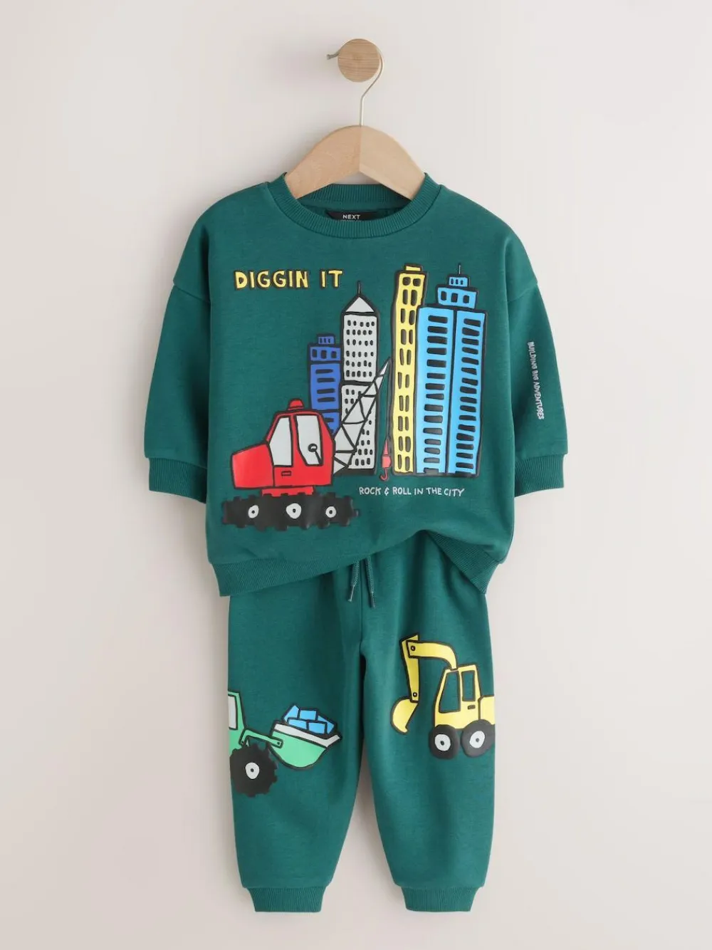 Hot Next Crew Neck Sweatshirt and Jogger Set (3mths-7yrs) (3mths-7yrs) Dark Green