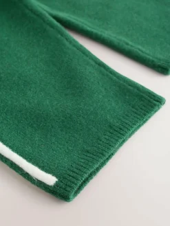 Clearance Next Knitted Crew Neck Jumper and Joggers Set (3mths-7yrs) Dark Green NYC