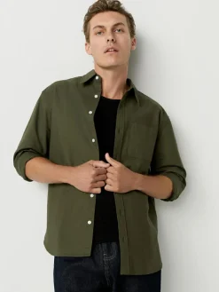 Next Dark Green Regular Fit Long Sleeve Oxford Shirt^ Shirts