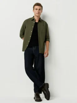 Next Dark Green Regular Fit Long Sleeve Oxford Shirt^ Shirts