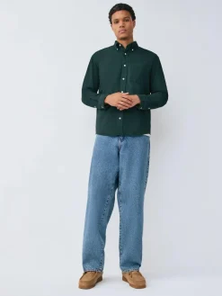 Next Dark Green Soft Touch Oxford Long Sleeve Shirt^ Shirts
