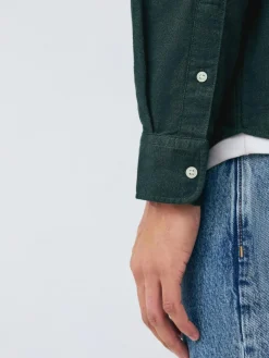 Next Dark Green Soft Touch Oxford Long Sleeve Shirt^ Shirts