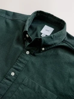 Next Dark Green Soft Touch Oxford Long Sleeve Shirt^ Shirts