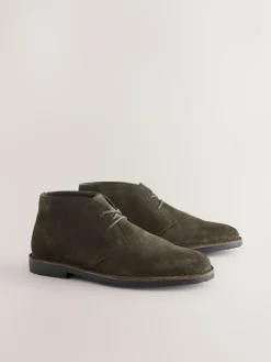Next Dark Green Suede Desert Boots^ Boots|Boots