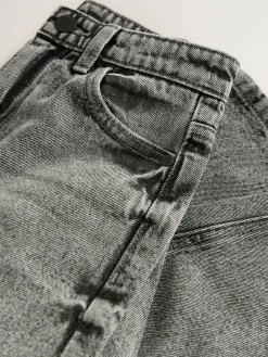Next Dark Grey Super-wide Fit Authentic Jeans (3-16yrs)