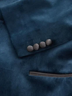 Next Regular Fit Velvet Blazer^ Blue Suits|Black Suits