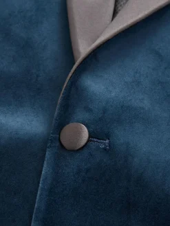 Next Regular Fit Velvet Blazer^ Blue Suits|Black Suits