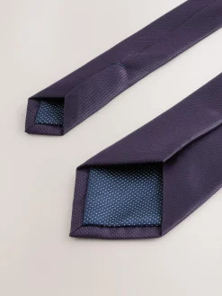 Next Dark Purple Slim Textured Tie^ Ties & Pocket Squares