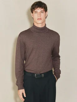 Next EDIT Knitted Long Sleeve Roll Neck Polo Shirt^ Knitwear|Knitwear