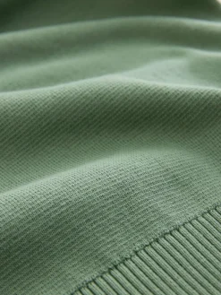 Outlet Next N.Premium 100% Cotton Regular Fit Premium Quarter Zip Jumpers 2 Pack Dark Stone/Sage Green