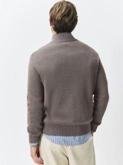 Outlet Next N.Premium 100% Cotton Regular Fit Premium Quarter Zip Jumpers 2 Pack Dark Stone/Sage Green