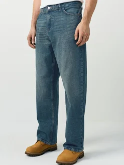 Next Dark Tint Baggy Fit Vintage Wash Denim Jeans^ Jeans|Jeans