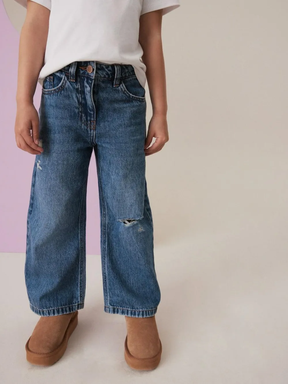 Outlet Next Wide Leg Jeans (3-16yrs) Dark Wash