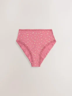 Sale Next High Waist High Leg Cotton and Lace Knickers 7 Pack Days Of The Week