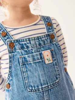 Next Denim 100% Cotton Dungarees (3mths-7yrs)^ Newborn Clothing|Baby Girls