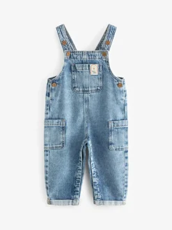Next Denim 100% Cotton Dungarees (3mths-7yrs)^ Newborn Clothing|Baby Girls