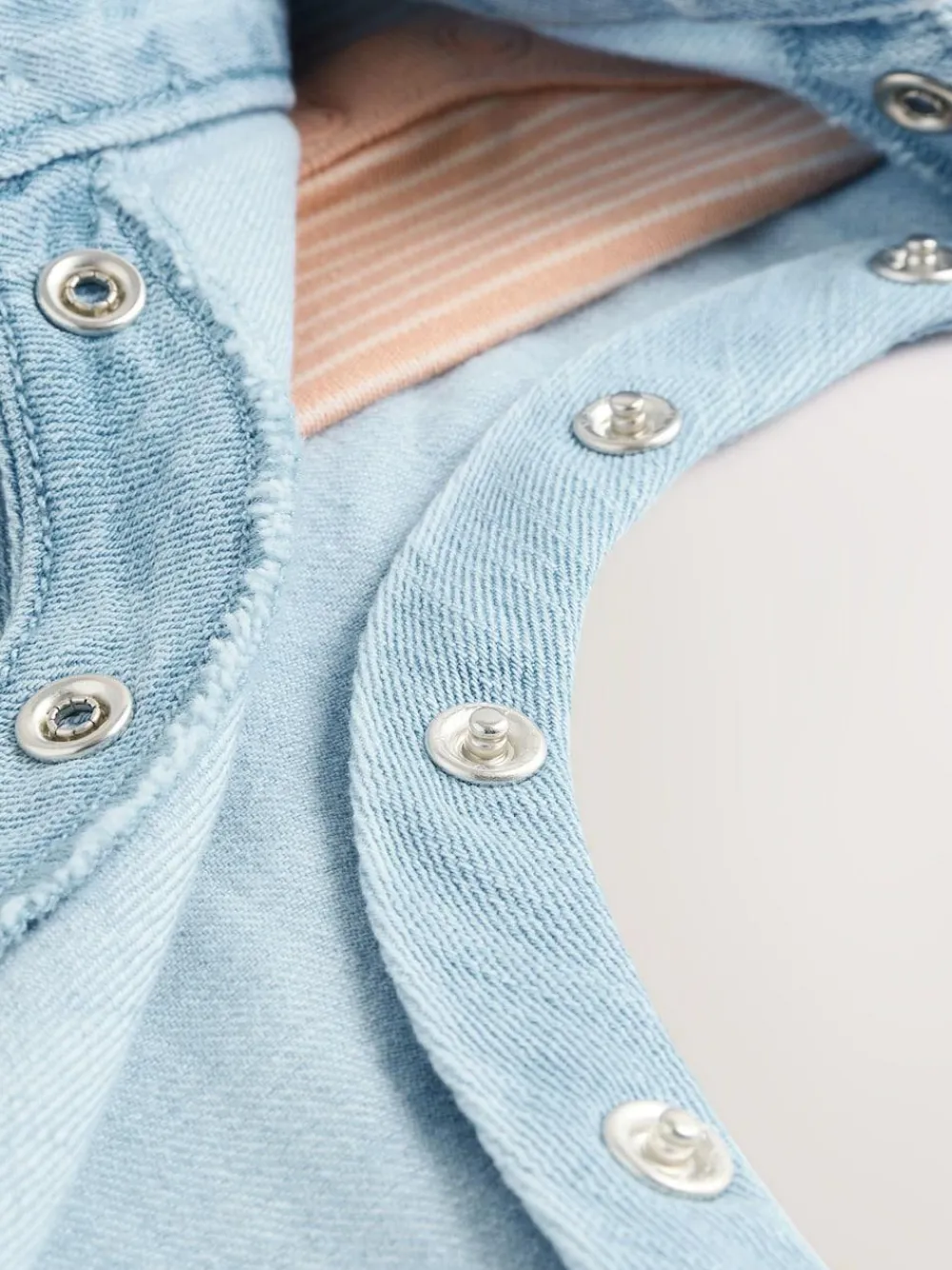 Sale Next Denim Blue Dungaree and Bodysuit Baby Set (0mths-2yrs)