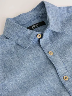 Next Short Sleeve Linen Blend Shirt (3-16yrs)^BOY Shirts