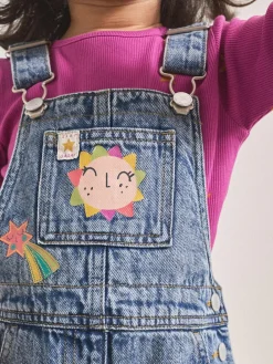 Next Denim Cosmic Dungarees Set (3mths-7yrs)